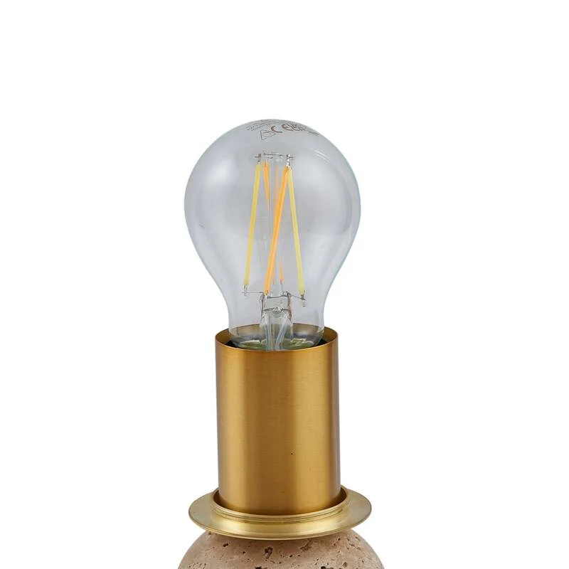 B-Ware Lindby Tischleuchte Kirstan LED Lampe Tischlampe Leuchte Licht beige weiß 33cm