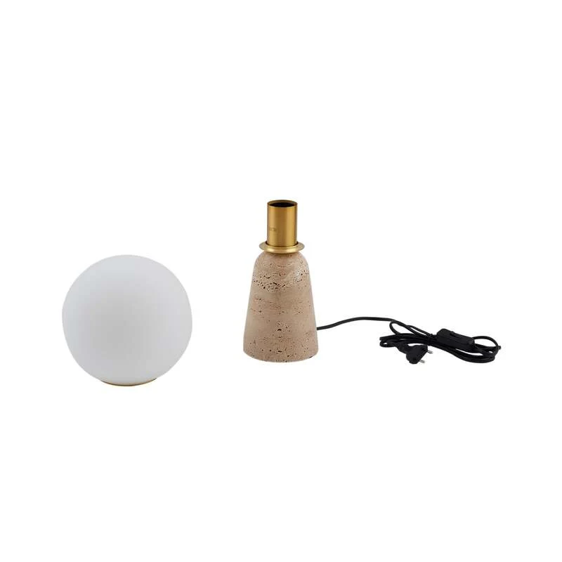 B-Ware Lindby Tischleuchte Kirstan LED Lampe Tischlampe Leuchte Licht beige weiß 33cm