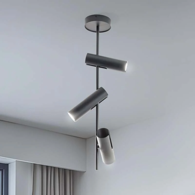 B-Ware Deckenspot Leda 3 anthrazit LED Deckenlampe dimmbar Strahler Stahl 76cm hoch