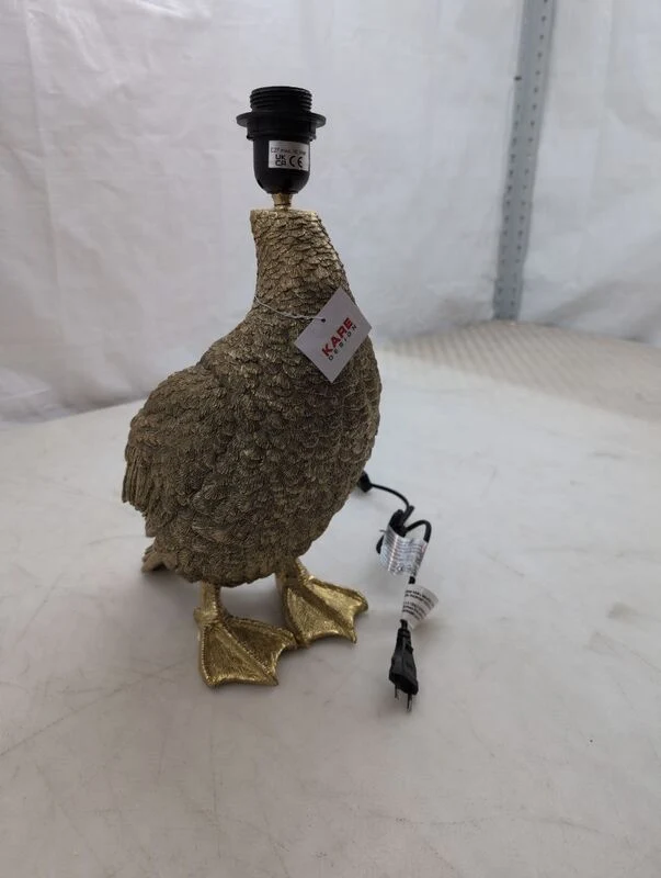 B-Ware KARE Tischleuchte Animal Duck Ente Lampe E27 schwarz gold 58cm witziges Design