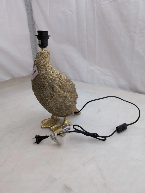 B-Ware KARE Tischleuchte Animal Duck Ente Lampe E27 schwarz gold 58cm witziges Design