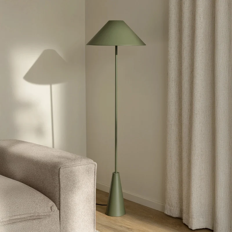 B-Ware Globen Lighting Stehleuchte Standleuchte Cannes grün Metall 140 cm E27 LED Lampe