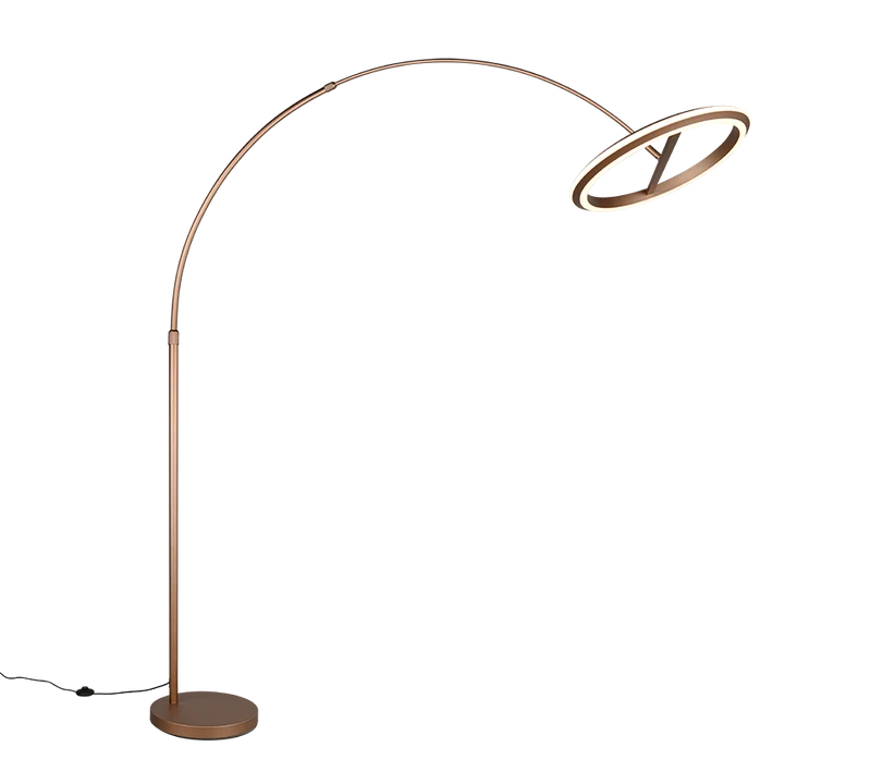 B-Ware Trio Stehlampe Stehleuchte Amador LED Coffee Metall Dimmer Memory Funktion 205cm