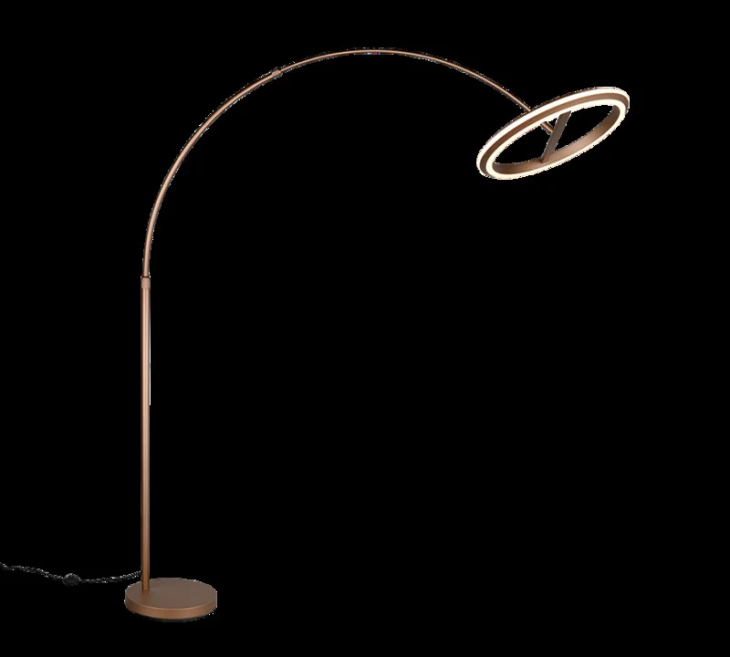 B-Ware Trio Stehlampe Stehleuchte Amador LED Coffee Metall Dimmer Memory Funktion 205cm