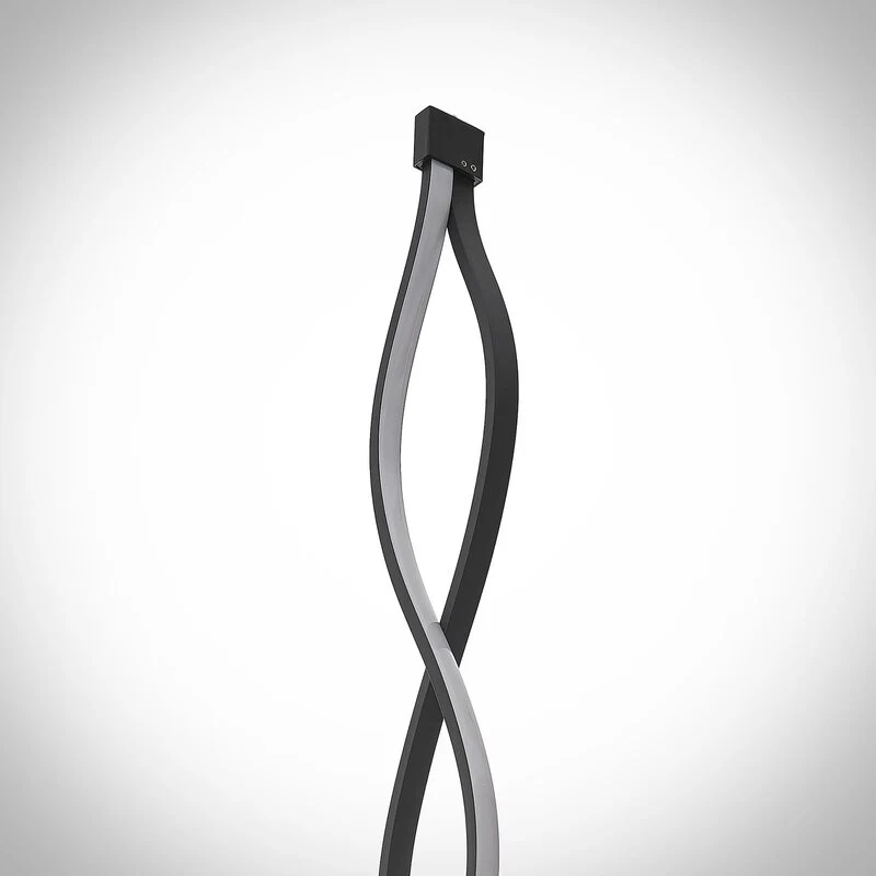 B-Ware Lindby Welina LED-Stehleuchte Standlampe Stehlampe Standleuchte gedreht schw256