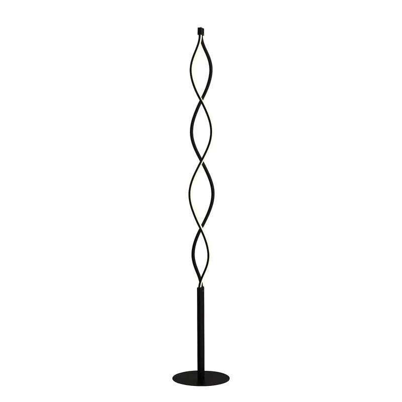 B-Ware Lindby Welina LED-Stehleuchte Standlampe Stehlampe Standleuchte gedreht schw256