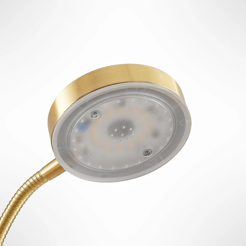 B-Ware Lindby Stehleuchte Stehlampe LED Seppa Messing Metall Leselampe Deckenfluter