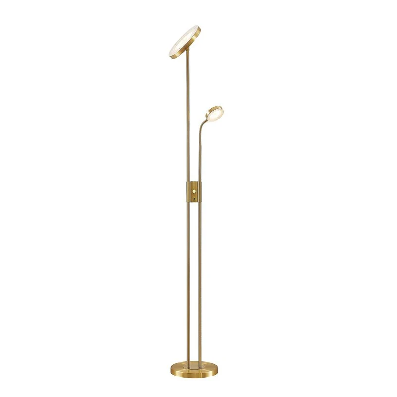B-Ware Lindby Stehleuchte Stehlampe LED Seppa Messing Metall Leselampe Deckenfluter