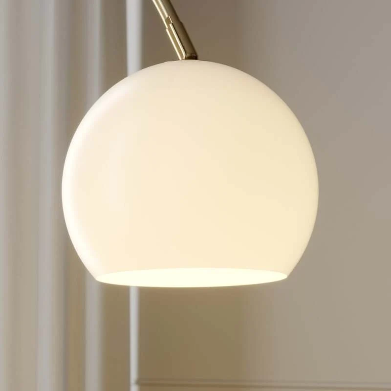 B-Ware Lindby Bogenlampe Stehlampe Cynthia LED Lampe messingfarben 140cm E27 Leuchte