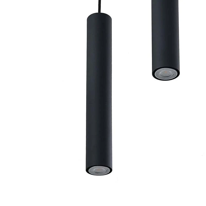 B-Ware Lindby Hängeleuchte Sanad LED Pendelleuchte Lampe dimmbar schwarz 5-flg Ø40cm