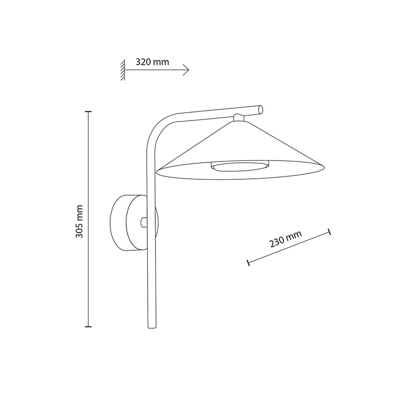B-Ware Wandleuchte Lume LED Wandlampe dimmbar braun Metall 30,5cm Höhe 23cm 32cm tief