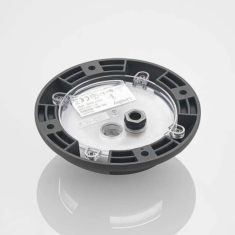 B-Ware Lindby LED-Bodenstrahler Huban Gartenleuchte anthrazit 4-flammig IP67 15cm
