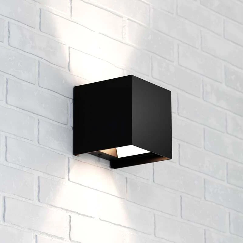 B-Ware Wandleuchte Zuza 2 schwarz LED Wandlampe dimmbar Metall 10cm G9 vier Flügel