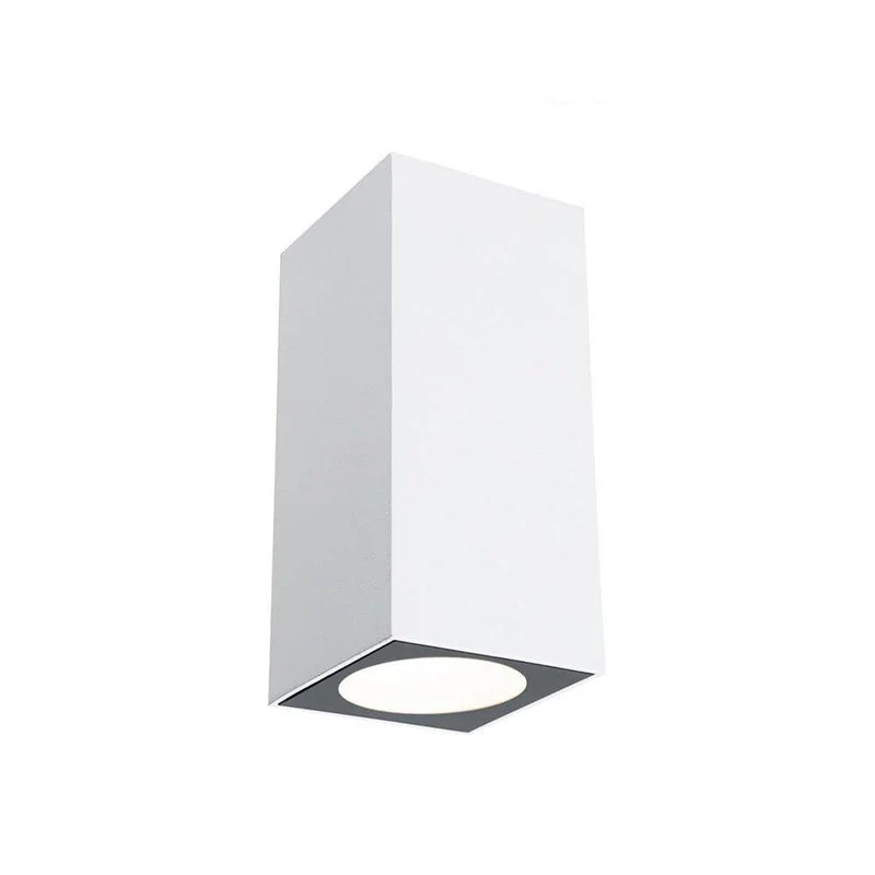 LED Außen Wandleuchte Flame Metall Weiß