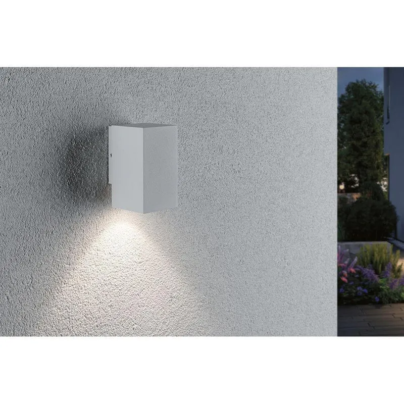 LED Außenwandleuchte Flame Weiß, Metall