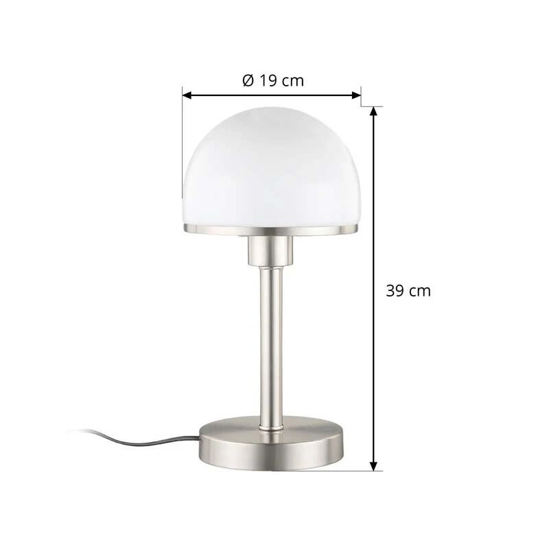 B-Ware Lindby Tischleuchte Jolie LED Lampe Tischlampe Touchfunktion nickel 39cm Höhe