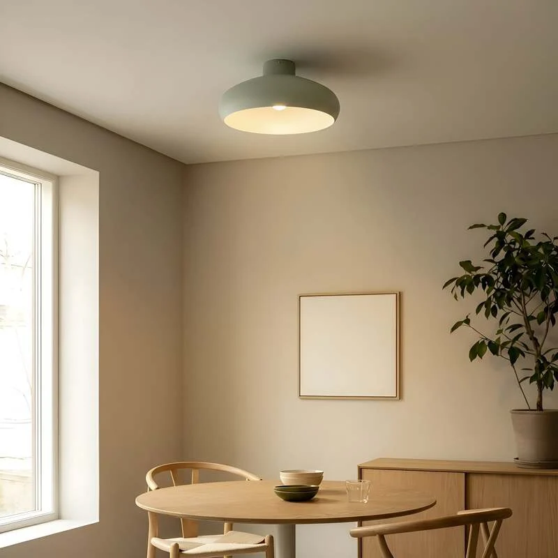 B-Ware Lindby Deckenleuchte Elover Deckenlampe Deckenlicht Lampe hellgrün Ø 45 cm Eisen