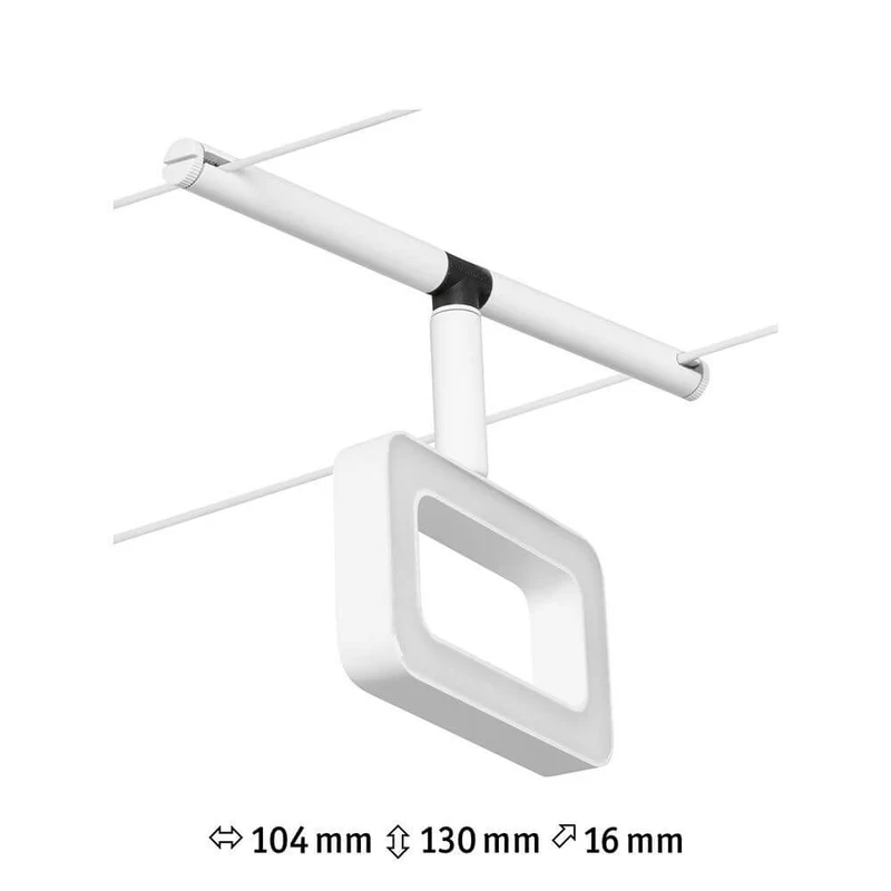 CorDuo LED Seilsystem Frame Einzelspot Weiß-Matt, Chrom