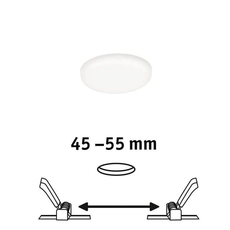 VariFit LED Einbaupanel Veluna Rund Ø 7,5cm Satin