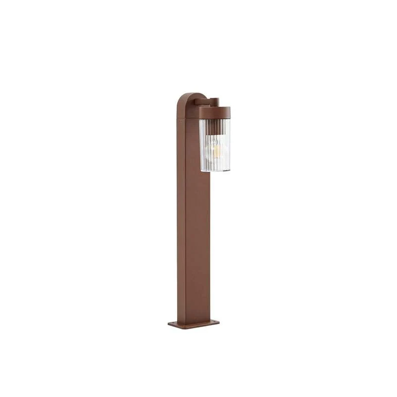 B-Ware Lindby Wegeleuchte Außenlampe Kaliro rostfarben Aluminium E27 LED 60 cm IP54