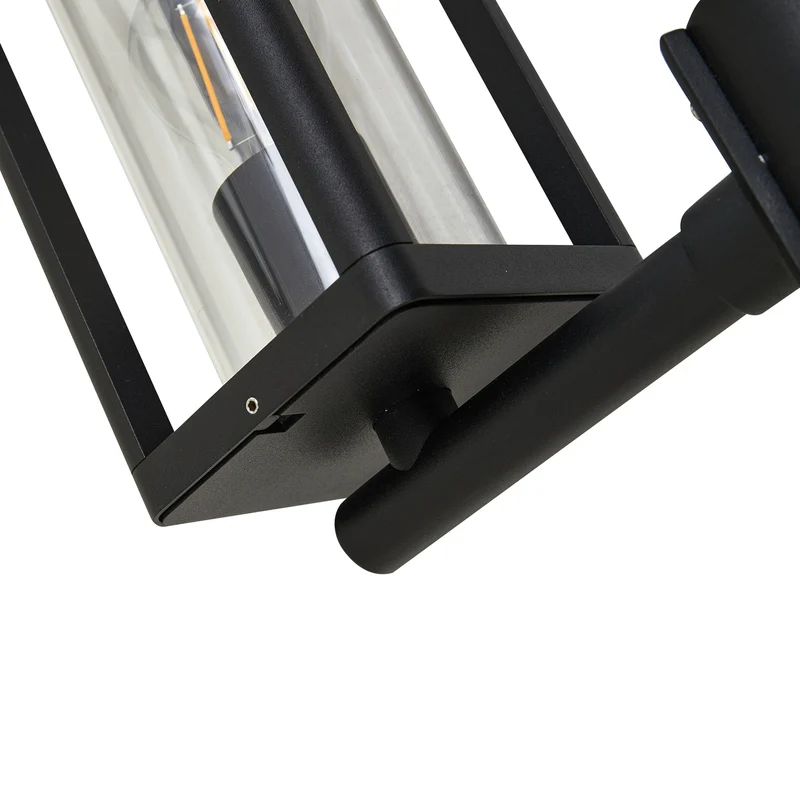 B-Ware Lucande Außenlampe Standlampe Laterne Siveta, 240cm, 2-flg., schwarz, E27, I775