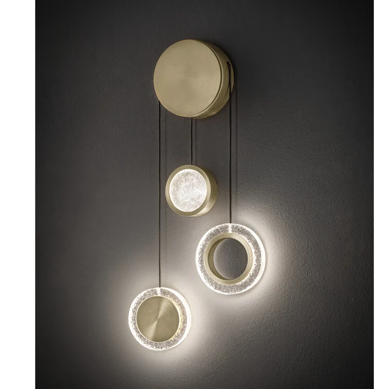 B-Ware Sil-Lux Wandleuchte Wandlampe LED Yo-Yo Gold Acryl Saccon 3000 K SIEHE TEXT/FOTO