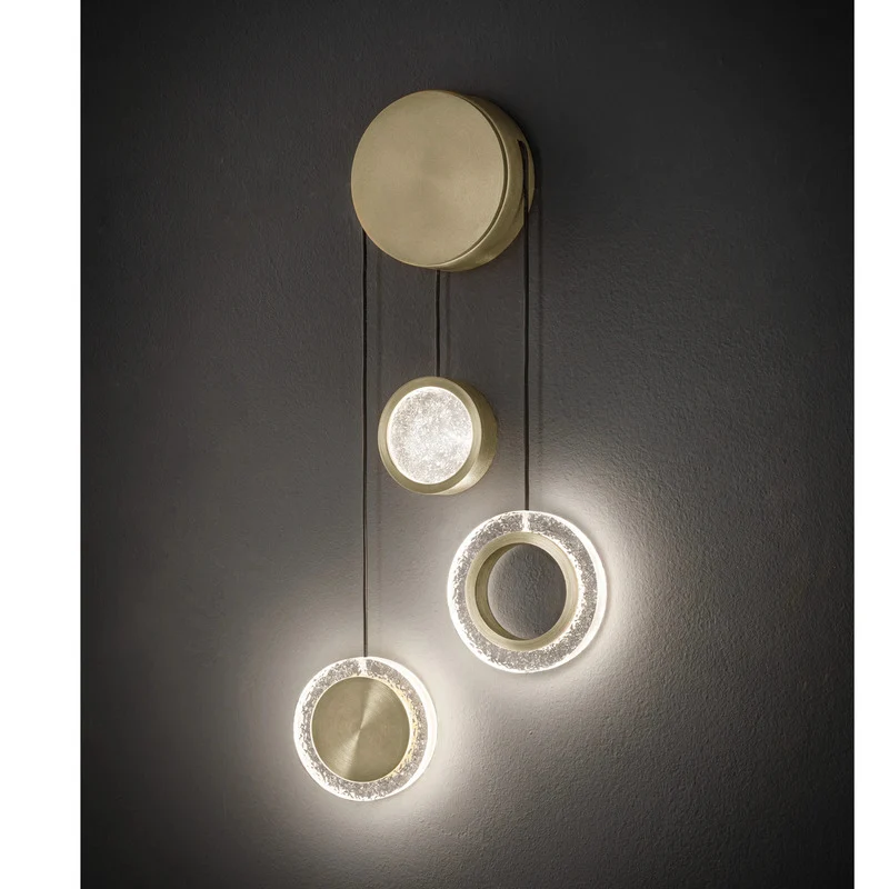B-Ware Sil-Lux Wandleuchte Wandlampe LED Yo-Yo Gold Acryl Saccon 3000 K SIEHE TEXT/FOTO