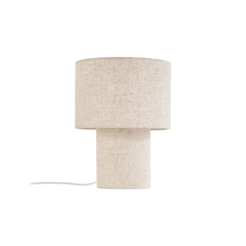 B-Ware Lindby Tischleuchte Elfie LED Lampe Leuchte beige Textil E27 Ø23cm Höhe 30cm
