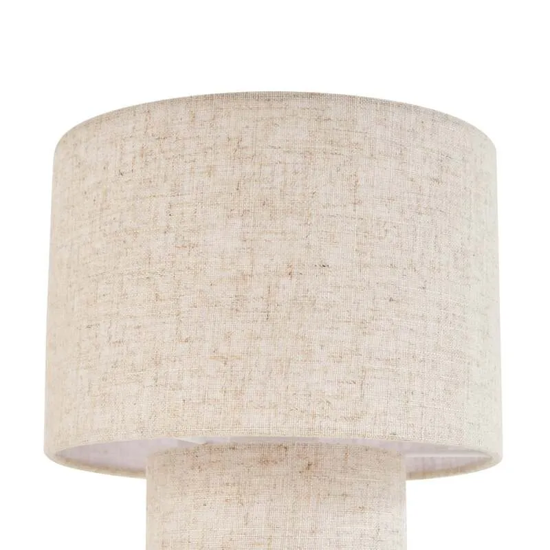 B-Ware Lindby Tischleuchte Elfie LED Lampe Leuchte beige Textil E27 Ø23cm Höhe 30cm