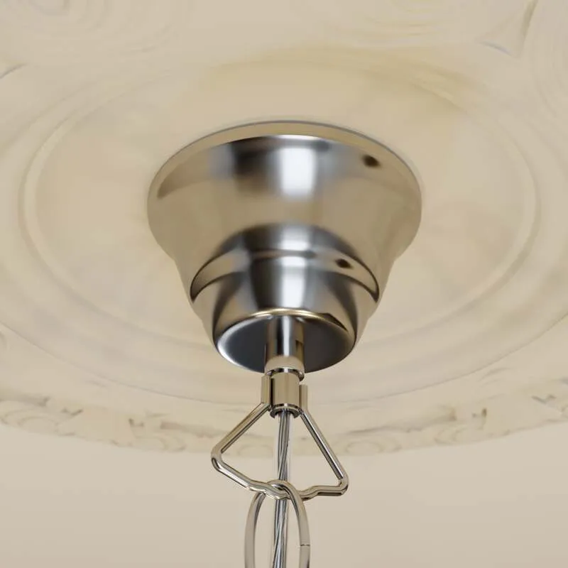B-Ware Lindby Kronleuchter Hängeleuchte Merida LED 5-flammig dimmbar chrom Ø52cm