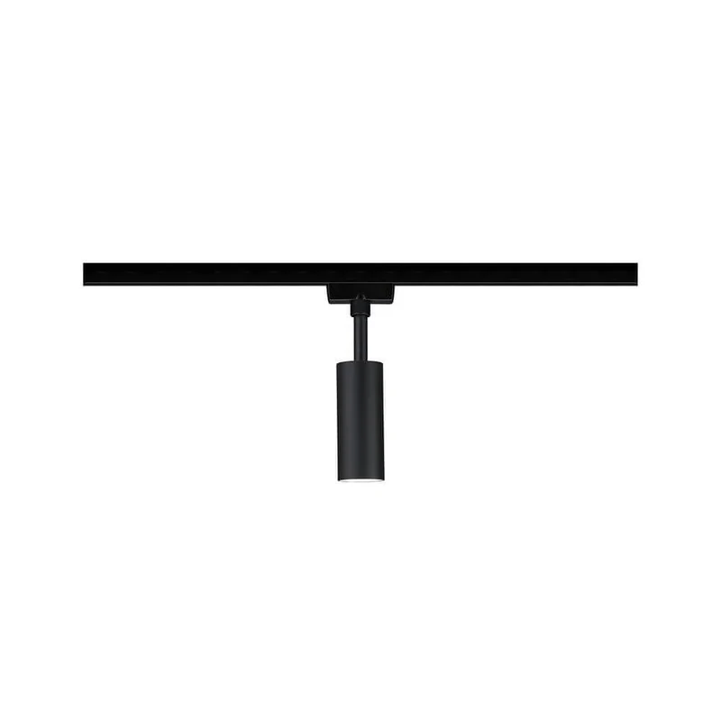 U-Rail LED Schienenspot Tubo Einzelspot Schwarz-Matt, Chrom