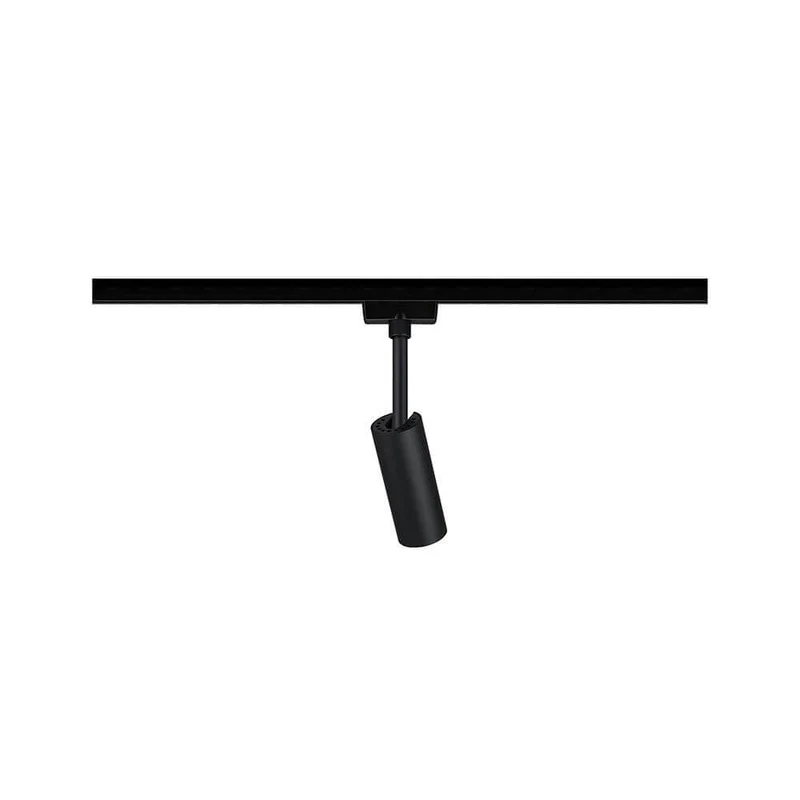 U-Rail LED Schienenspot Tubo Einzelspot Schwarz-Matt, Chrom