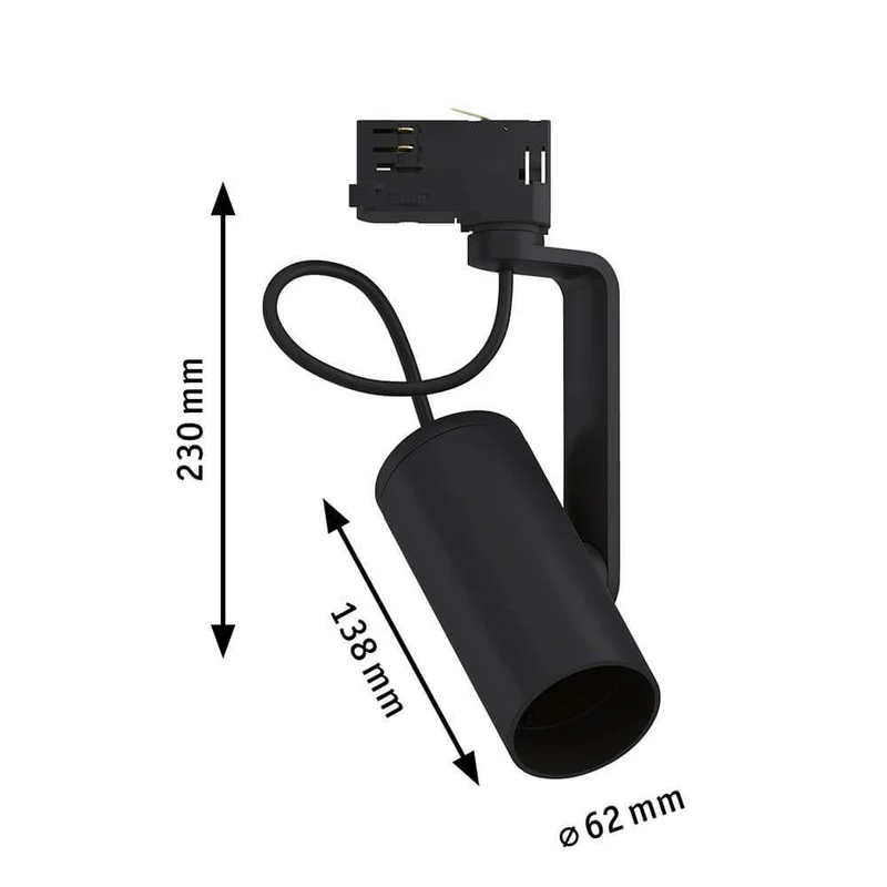 ProRail3 Schienenspot Apol II Dimmbar Schwarz