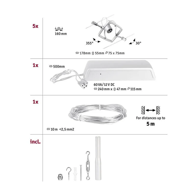 CorDuo Seilsystem Mac II Basis-Set Chrom-Matt