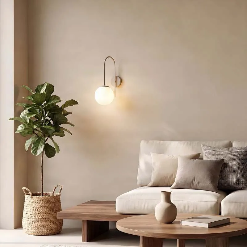 B-Ware Wandleuchte Cambridge LED Wandlampe dimmbar beige matt Stahl Glas E14 34cm
