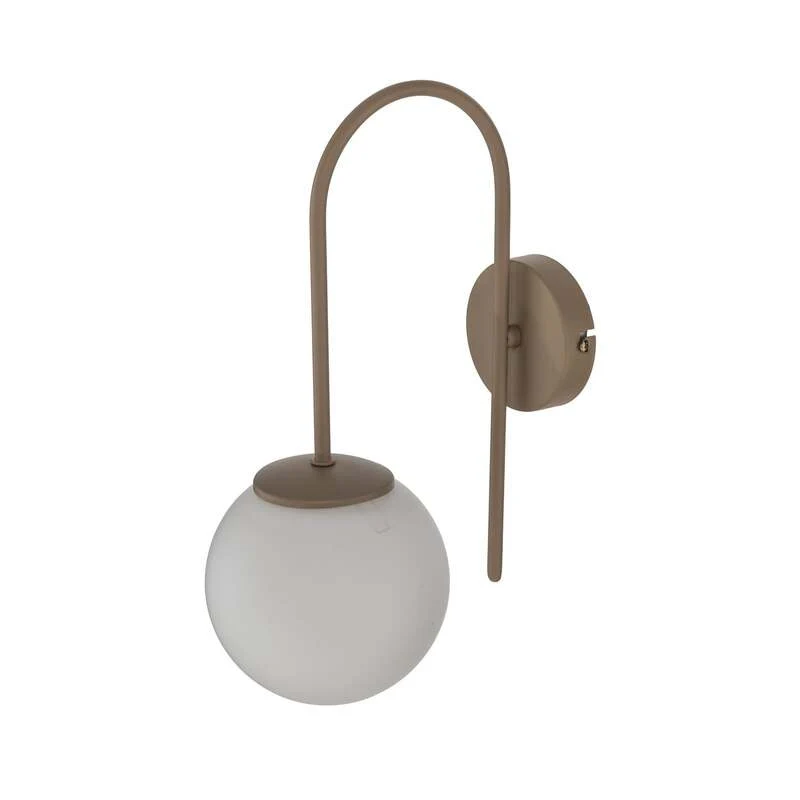 B-Ware Wandleuchte Cambridge LED Wandlampe dimmbar beige matt Stahl Glas E14 34cm