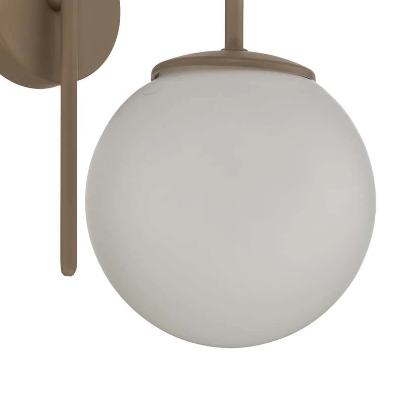 B-Ware Wandleuchte Cambridge LED Wandlampe dimmbar beige matt Stahl Glas E14 34cm