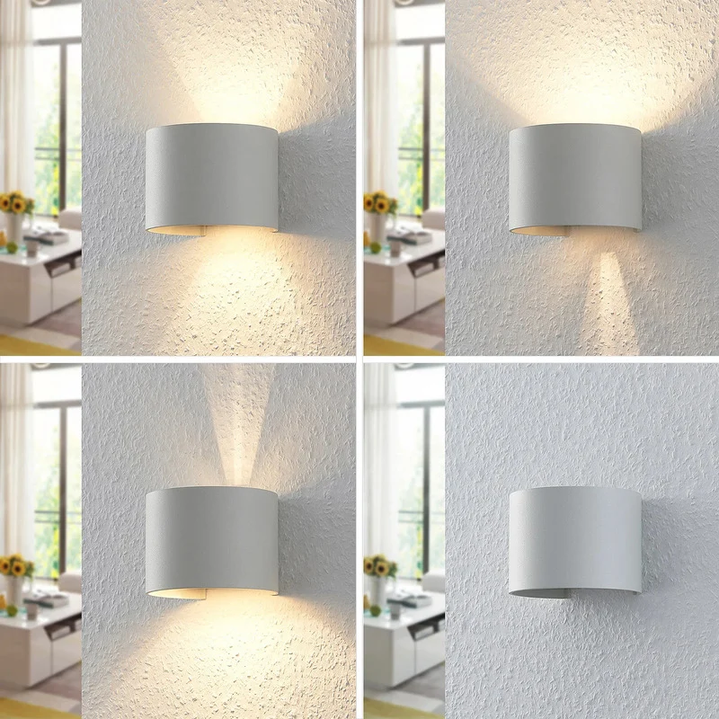 B-Ware Arcchio Wandleuchte Zuzana LED Wandlampe dimmbar Aluminium weiß 13cm breit