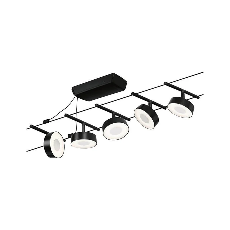 CorDuo LED Seilsystem Circle Basis-Set Schwarz-Matt, Chrom