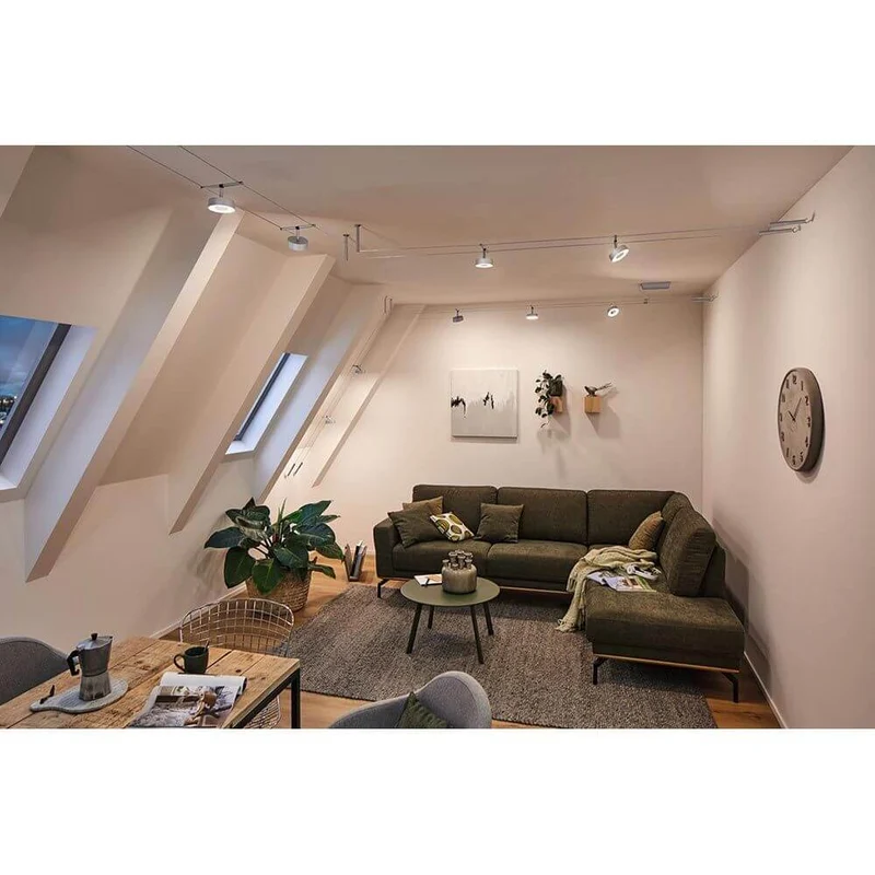 CorDuo LED Seilsystem Circle Einzelspot Chrom-Matt