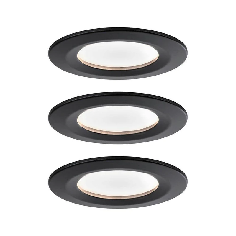 LED Einbauleuchte Nova 3er Basis-Set Rund Ø 7,8cm mit Stufen-Dimmer