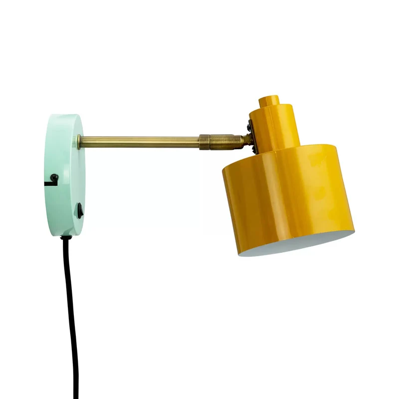 B-Ware Dyberg Larsen Ocean Wandlampe curry messing türkis Wandleuchte Leuchte Lampe E14