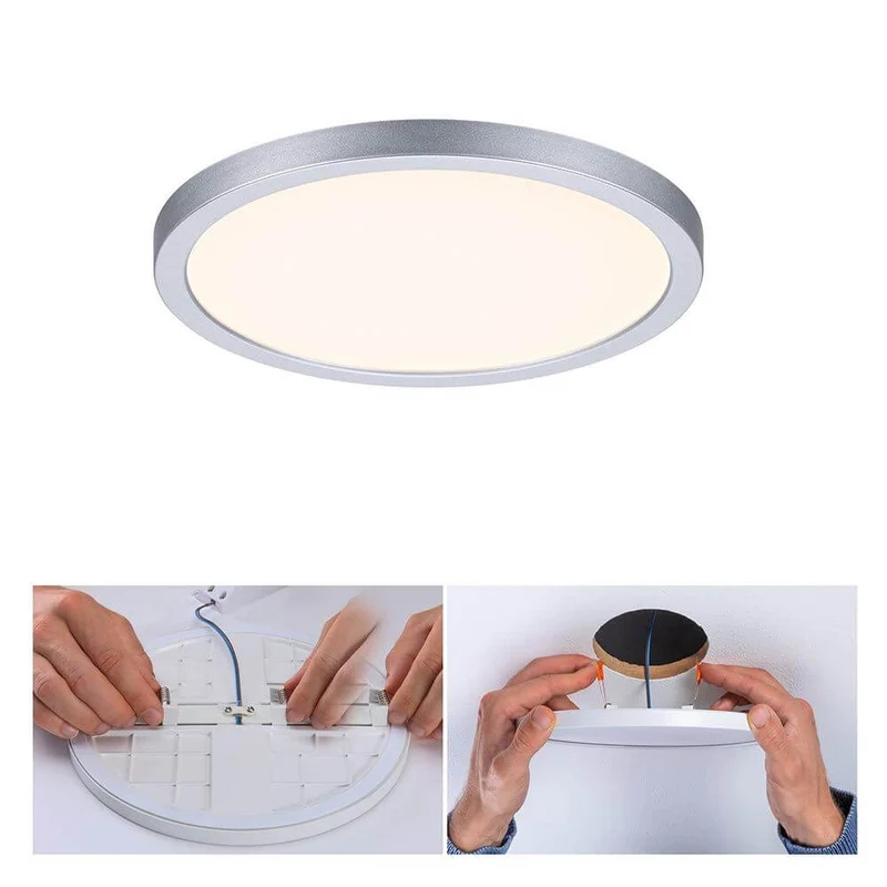 VariFit LED Einbaupanel Areo Rund Ø 17,5cm Chrom-Matt