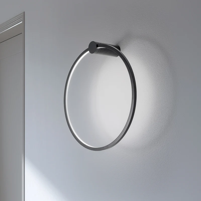 B-Ware Milagro Wandleuchte Wandlampe Saturno LED schwarz Aluminium 4.000 K Ø 50 cm 25 W