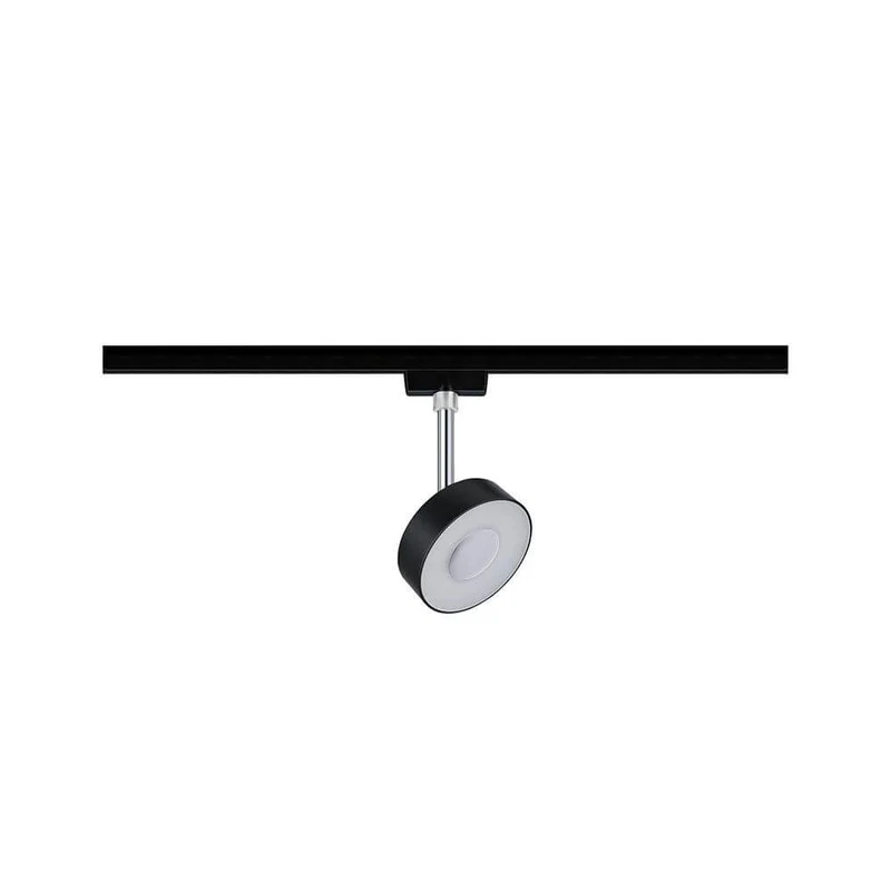 U-Rail LED Schienenspot Circle Einzelspot Dimmbar Schwarz-Matt, Chrom