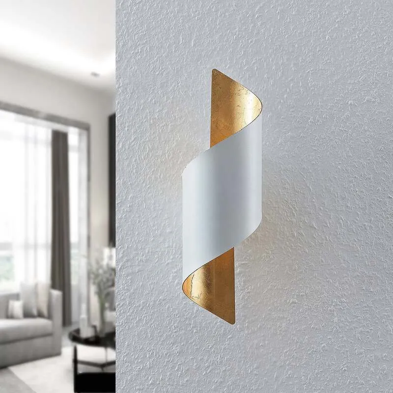 B-Ware Lindby Wandleuchte Desirio LED Wandlampe dimmbar Akzentbeleuchtung weiß gold