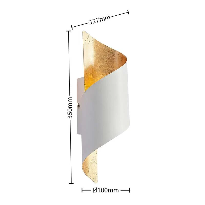 B-Ware Lindby Wandleuchte Desirio LED Wandlampe dimmbar Akzentbeleuchtung weiß gold