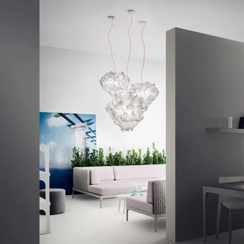 B-Ware SLAMP Pendelleuchte Hängelampe Veli Couture Weiß Opalflex