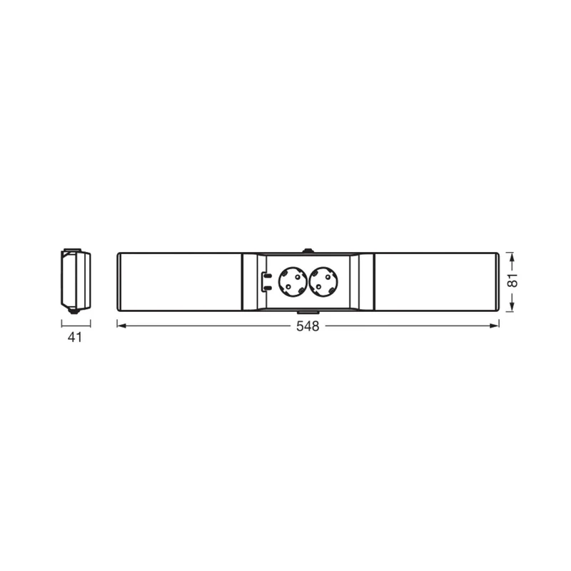 B-Ware Osram LED-Unterbauleuchte Unterschrankleuchte Lampe Steckdosen weiß dimmbar USB