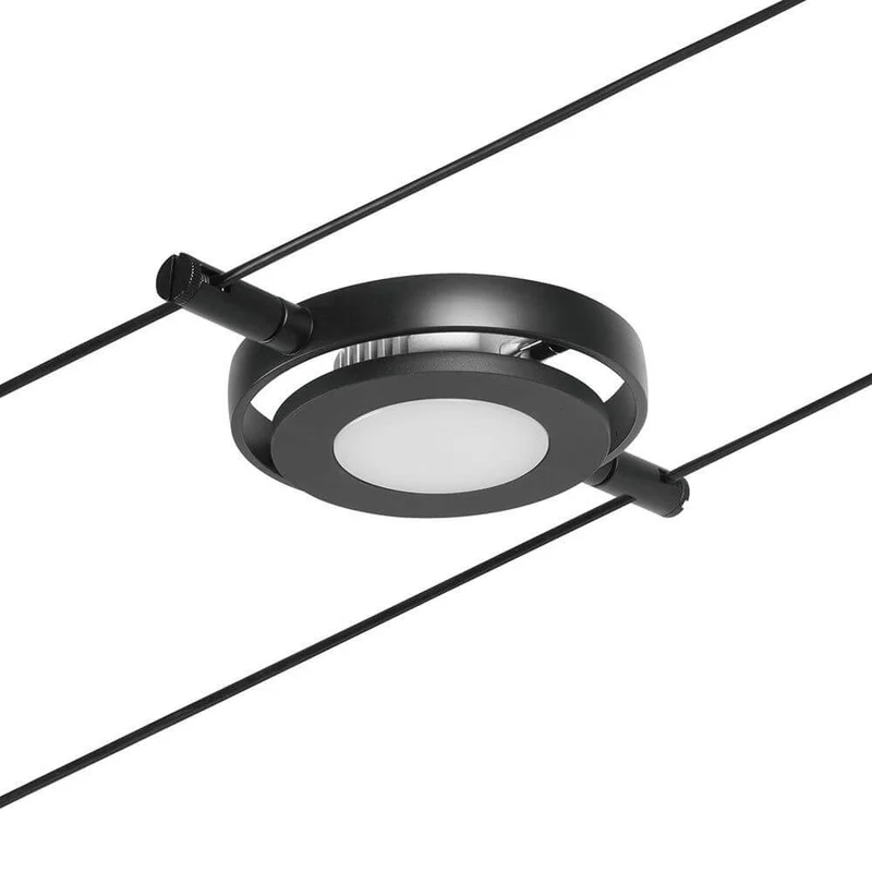 CorDuo LED Seilsystem Round Mac Basis-Set Schwarz, Chrom
